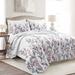 Lush Decor Mirabelle Watercolor Floral 3 Piece Reversible Quilt Set