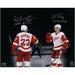 Lucas Raymond & Moritz Seider Detroit Red Wings Multi-Signed 16" x 20" Goal Celebration Spotlight Photograph with Multiple Inscriptions