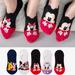 Disney Accessories | 5 Pack Disney Socks | Color: Black/Red | Size: Os