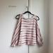 Anthropologie Tops | Anthropologie Textured Cold Shoulder Top | Color: Cream/Pink | Size: S