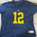 Adidas Shirts | Adidas Michigan Football Jersey | Boys Xl Is The Same As A Mens Small. | Color: Blue/Yellow | Size: S