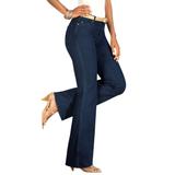 Plus Size Women's Invisible Stretch® Contour Bootcut Jean by Denim 24/7 in Dark Wash (Size 36 T)