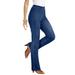 Plus Size Women's Bootcut Comfort Stretch Jean by Denim 24/7 in Medium Stonewash Sanded (Size 34 T)