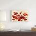 Red Barrel Studio® Red Flowers On Marble Canvas | 12 H x 18 W x 1.25 D in | Wayfair E0A85903F7F24159B8F59C3539D7A9FE