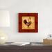 Rosalind Wheeler Decorative Rooster I Canvas, Wood | 12 H x 12 W x 1.25 D in | Wayfair 6531EC9CE8DB41E0812844C89D0F6359