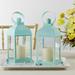 Longshore Tides 2 Piece Tabletop Lantern Set w/ Candle Included Plastic in Blue | Wayfair 93FABC72B50B411D8B6D8542EBA18172