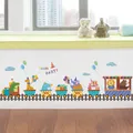 Autocollants muraux de dessin animé pour chambre d'enfant et de bébé papier peint de fête de train