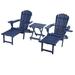 Adirondack Chaise Lounge Foldable Chair and End table