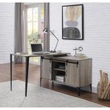 Writing Desk, Gray Oak & Black Finish