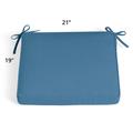 21" X 19" Replacement Seat Cushion - Piped, Piped/Island Blue - Grandin Road