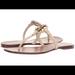 Tory Burch Shoes | New Tory Burch Mini Miller Leather Thong Sandals | Color: Cream | Size: 7.5