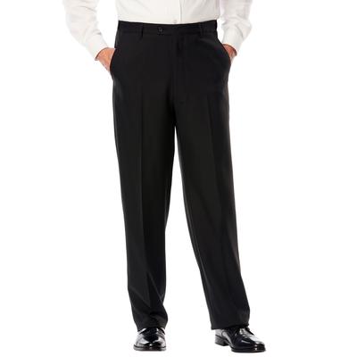 Men's Big & Tall KS Signature Easy Movement® Plain Front Expandable Suit Separate Dress Pants by KS Signature in Black (Size 66 40)