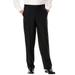 Men's Big & Tall KS Signature Easy Movement® Plain Front Expandable Suit Separate Dress Pants by KS Signature in Black (Size 66 40)