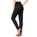 Plus Size Women's Skinny-Leg Comfort Stretch Jean by Denim 24/7 in Black Denim (Size 36 WP) Elastic Waist Jegging