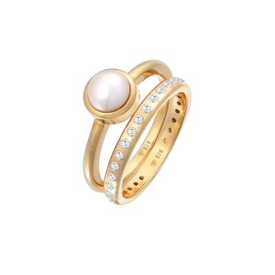 Nenalina Süßwasserperle Eternity Zirkonia 2er Set 925 58 Damen Image