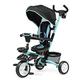 Maxmass 6-in-1 Baby Trike, Folding Kids Tricycle with 360 Degree Swivel Seat, Removable Canopy, Rear Brake, Safety Belts and Parent Handle, Double Brake Toddler Stroller for 12-50 Months (Blue)