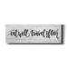 Epic Graffiti Eat Well, Travel Often by Jaxn Blvd - Wrapped CanvasPanoramic Textual Art Canvas, Wood in White | 12 H x 36 W in | Wayfair