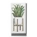 Gracie Oaks White Pots on Stands III by Cindy Jacobs - Wrapped Canvas Painting Canvas in Green/White | 60 H x 30 W x 1.5 D in | Wayfair