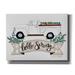 August Grove® Hello Spring Tulip Truck by Sara Baker - Wrapped Canvas Textual Art Canvas in Gray | 12 H x 16 W x 0.75 D in | Wayfair