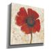 Red Barrel Studio® 'Red Poppy Portrait I' By Tim O'toole, Canvas Wall Art, 37"X37" Canvas in Black/Brown/Red | 37 H x 37 W x 1.5 D in | Wayfair