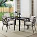 Breakwater Bay Halles Rectangular 4 - Person 60" Long Outdoor Dining Set w/ Cushions Metal in Brown | Wayfair 5F0F8D6E45AC45AE80C389CA718B7EFE