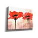 Red Barrel Studio® 'Vivid Red Poppies V' By Leticia Herrera, Canvas Wall Art, 34"X26" Metal in Brown | 40 H x 54 W x 1.5 D in | Wayfair