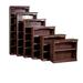 Loon Peak® Kimble 84" H x 36" W Solid Wood Standard Bookcase Wood in Brown/Red | 84 H x 36 W x 13 D in | Wayfair 832155A8399D42E88061A0EEA6663449