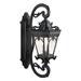 Fleur De Lis Living 4 - Bulb Seeded Glass Outdoor Barn Light Aluminum/Glass/Metal in Black | 37.75 H x 14 W x 21 D in | Wayfair