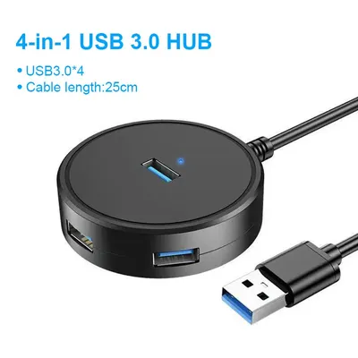 Adaptateur HUB 3 0 USB de bureau rond répartiteur haute vitesse station d'accueil pour ordinateur
