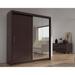 Cedar 2-Door Modern Wooden Wardrobe - Armoire with Mirror - 59" Wide - N/A