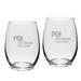 Colorado College Tigers 15oz. 2-Piece Stemless Wine Glass Set