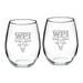 Worcester Polytechnic Institute Engineers 21oz. 2-Piece Stemless Wine Glass Set