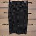 Lularoe Skirts | Lularoe Cassie Skirt! Black With White Polka Dots. Knee Length. Never Worn! | Color: Black/White | Size: S