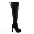 Torrid Shoes | Black Torrid Over The Knee Ww Faux Suede Boots | Color: Black | Size: 7.5