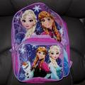 Disney Accessories | Disney Frozen Elsa Anna Girls Cartoon Kids School Backpack Bookbag Lunch Box Set | Color: Pink/Purple | Size: Osg