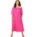 Plus Size Women's Amanda Smocked Bandeau Maxi Dress by Swimsuits For All in Bright Berry (Size 6/8)