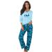 Plus Size Women's Cozy Pajama Set by Dreams & Co. in Deep Teal Moose (Size 26/28) Pajamas