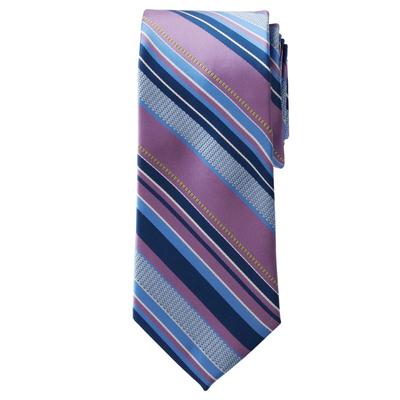 Men's Big & Tall KS Signature Classic Stripe Tie by KS Signature in Purple Stripe Necktie