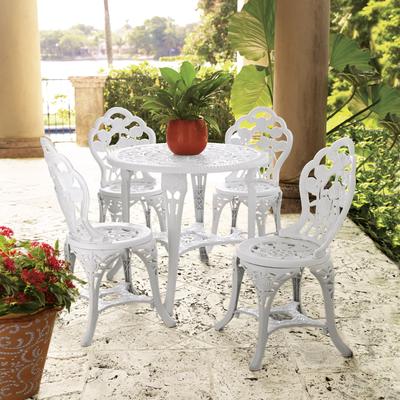 5-Piece Table and Chair Bistro Set by BrylaneHome in White