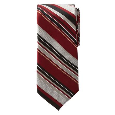 Men's Big & Tall KS Signature Classic Stripe Tie by KS Signature in Burgundy Stripe Necktie