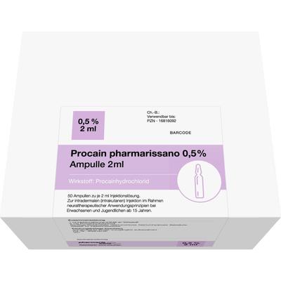 Procain pharmarissano 0,5% Inj.-Lsg.Ampullen 2 ml 50x2 Injektionslösung Image