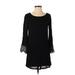 Doe & Rae Casual Dress - Shift: Black Print Dresses - Women's Size X-Small