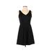 Ann Taylor LOFT Casual Dress - Mini: Black Solid Dresses - Women's Size 2 Petite