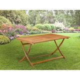 East West Furniture Patio Dining Table - a Rectangle Acacia Wood Table with Butterfly Leaf, 36x60 Inch, Natural Oil - BAETFNA