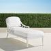Avery Chaise Lounge with Cushions in White Finish - Coffee - Frontgate