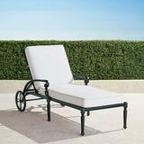 Carlisle Chaise Lounge with Cushions in Onyx Finish - Glacier, Standard - Frontgate