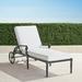 Carlisle Chaise Lounge with Cushions in Slate Finish - Resort Stripe Seaglass, Standard - Frontgate