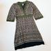 Athleta Dresses | Athleta Geometric Print Jersey Dress Euc | Color: Black/Green | Size: Xxsp