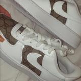 Nike Shoes | Customized Nike Air Force 1 | Color: Gray/White | Size: 6.5