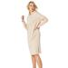 Plus Size Women's Hooded Sweatshirt Dress by ellos in Soft Beige (Size 26/28)